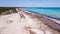 Sa Rapita, Mallorca Spain. Aerial landscape of the beach and turquoise sea