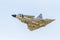 SAAB 37 Viggen fighter aircraft fly by