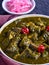 Saag Paneer -Traditional Punjabi vegetarian greens