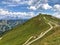 Saalbach-Hinterglemm in Austria. Way through the mountains