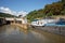 Saar river lock at Mettlach in Saarland Germany