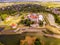 Saarema Island, Estonia: aerial top view of Kuressaare Episcopal Castle