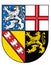 Saarland coat of arms vector  illustration. Germany province symbol
