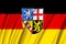 Saarland waving flag illustration.