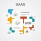 SaaS Infographic 10 line icons template