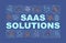 SaaS solutions word concepts banner