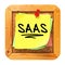 SAAS. Yellow Sticker on Bulletin.