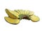 Saba banana fruit white isolated