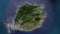 Saba - Dutch Caribbean outlined. High-res satellite
