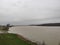 Sabac river Danube winter wide scenery