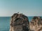 Sabah Nassar`s Rock at Raouche in Beirut, Lebanon. known as the Pigeons` Rock. Beautiful nature and sea. Lebanon attractions