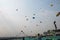 SABARMATI RIVERFRONT, AHMEDABAD, GUJARAT, INDIA, 13 January 2018. Various kites competing at the International Kite Festival