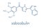 Sabizabulin drug molecule. Skeletal formula