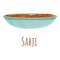 Sabji food icon, cartoon style