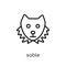 Sable icon. Trendy modern flat linear vector Sable icon on white