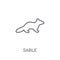 Sable linear icon. Modern outline Sable logo concept on white ba