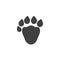 Sable paw print vector icon
