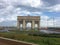 Sablette gate in Algiers built in 2015.The gate is sampled as symbol of french glory arch of Triumph architecture in Paris France