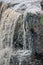 Sablinsky waterfalls. Little waterfall. The brown water of the waterfall.. Thresholds on the river. Strong water flow. Jets of