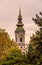 Saborna church in Belgrade at sunset