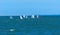 Sabot Dingys Sailboats Racing Off Padnaram Harbor Dartmouth Mass