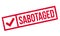 Sabotaged rubber stamp