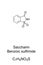 Saccharin, benzoic sulfimide, chemical formula and skeletal structure