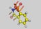 Saccharin molecular model