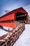 Sach\'s Covered Bridge during the winter, near Gettysburg, Pennsy