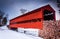 Sach\'s Covered Bridge during the winter, near Gettysburg, Pennsy