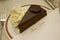 Sacher Torte served with whipped cream