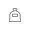 Sack line outline icon and sugar concept