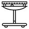 Sack metal scales icon, outline style