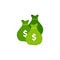 Sack of money vector icon illustration. Cash Bag icon. Money in the bag illustration design