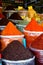 Sacks of spices at market stall in sanliurfa bazar