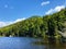 Saco lake summer view in Crawford Notch