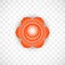 Sacral chakra Svadhisthana in Orange color isolated on transparent background. Isoteric flat icon. Geometric pattern.