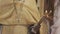 The Sacrament of Baptism in the Orthodox Church. Close-up of a priest lighting candles in a font.