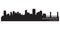 Sacramento, California city skyline. Detailed vector silhouette