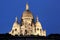 Sacre-Coeur Basilica in the evening Paris