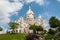 Sacre Coeur Paris basilika church white stone hill nature and sk