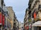 Sacre couer Montmartre church, seen from Paris streets in France