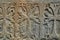 Sacred armenian cross stones khachkars ingraved on the wall
