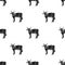 Sacred cow icon in black style isolated on white background. India pattern stock vector illustration.