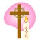 Sacred easter candle catholic symbol