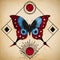 Sacred geometry alchemical butterfly