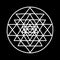 Sacred geometry and alchemy symbol Sri Yantra. Hand drawn sketch for your design