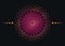 Sacred Geometry Mandala, purple flower gold meditative circle icon, geometric logo design, mystical religious wheel, Indian chakra