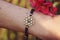 Sacred geometry metal natural stone bracelet