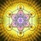 Sacred geometry metatron`s cube symbol